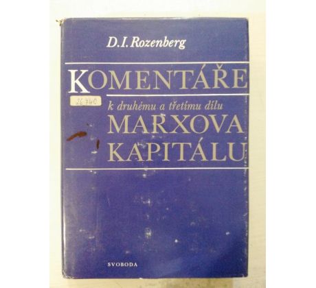 D. I. Rozenberg. Komentáře k druhému a třetímu dílu Marxova kapitálu