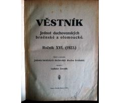 VĚSTNÍK / Jednot duchovenských brněnské / ROČNÍK XVI. / 1923