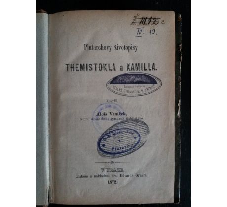 THEMISTOKLA A KAMILLA/Plutarchovy životopisy / 1872
