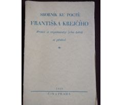 Sborník ku poctě Františka Krejčího