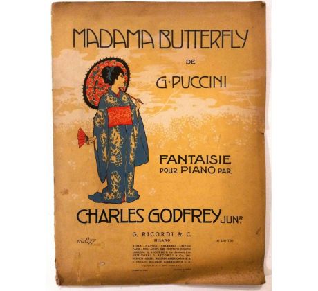 MADAMA BUTTERFLY de G. PUCCINI. Fantaisie pour Piano par Charles Godfrey jun.