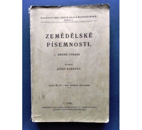 Josef Harapat. Zemědělské písemnosti / 1926