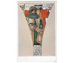 Pohlednice: Alfons MUCHA / Fresky: Obecní dům Praha / Bojovnost (Jan Žižka) / Galerie UP 641