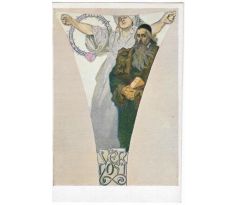 Pohlednice: Alfons MUCHA / Fresky: Obecní dům Praha / Věrnost (J. A. Komenský) / Galerie UP 643