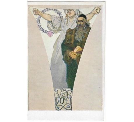 Pohlednice: Alfons MUCHA / Fresky: Obecní dům Praha / Věrnost (J. A. Komenský) / Galerie UP 643