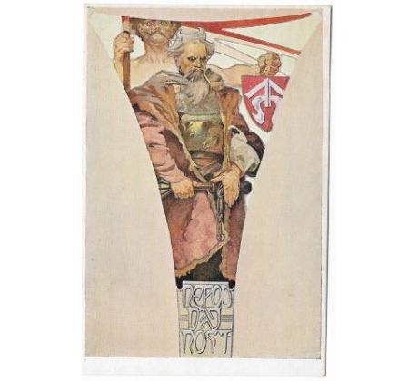 Pohlednice: Alfons MUCHA / Fresky: Obecní dům Praha / Nepoddajnost (Jan Roháč z Dubé) / Galerie UP 645