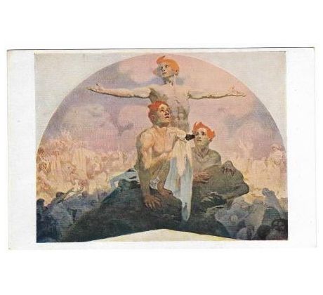 Pohlednice: Alfons MUCHA / Fresky: Obecní dům Praha / Silou k svobodě, láskou k svornosti! / Galerie UP 649