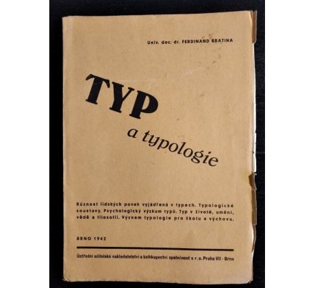 KRATINA, F. Typ a typologie / 1942