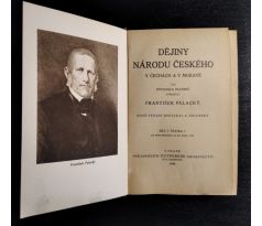 PALACKÝ, F. Dějiny národu českého v Čechách a na Moravě / 1928