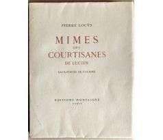 Pierre Louÿs. Mimes des Courtisanes de Lucien / Otakar Kubín / 8x lept