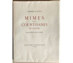 Pierre Louÿs. Mimes des Courtisanes de Lucien / Otakar Kubín / 8x lept