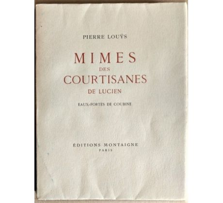 Pierre Louÿs. Mimes des Courtisanes de Lucien / Otakar Kubín / 8x lept