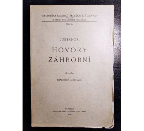 LUKIANOS. Hovory záhrobní / 1930