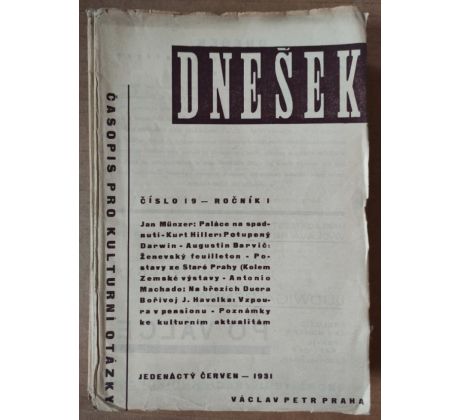 Dnešek. Časopis pro kulturní otázky / 1931