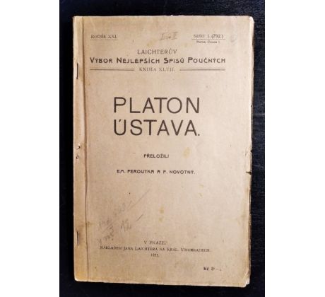 PLATON. Ústava / ROČNÍK XXI. / SEŠIT 1. (792)