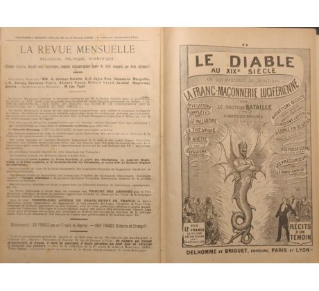 La Franc-Maçonnerie Luciférienne. LE DIABLE AU XIXe siecle