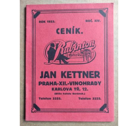 Jan Kettner. Rubinton ceník