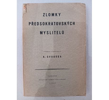 Zlomky předsokratovských myslitelů/1944