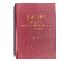 Zborník 90. rokov slovenskej ludovej majoliky v Modre 1883-1973