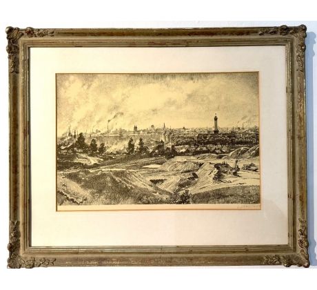 Bedřich Augustin Tkačík. Ostrava / litografie