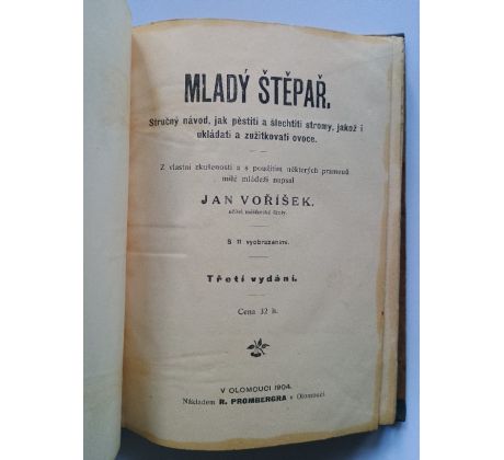 Jan Voříšek. Mladý štěpař / 1904