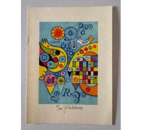 12. Jiří Kubíček / barevná litografie