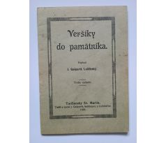 J. Gašparík Leštinský. Veršíky do pamätníka / 1926
