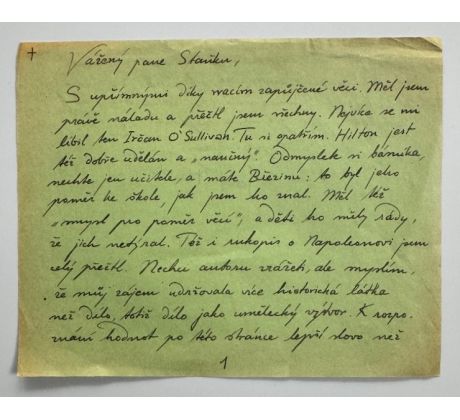 Josef Florian / dopis