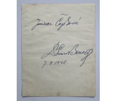 Edvard Beneš / rukopis