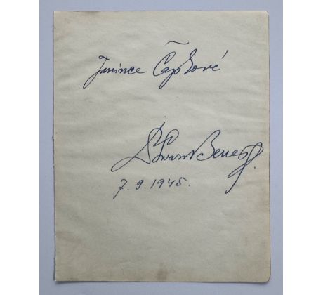 Edvard Beneš / rukopis