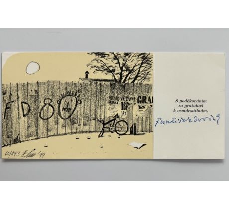 František Dvořák, Tomáš Bím / podpis, litografie