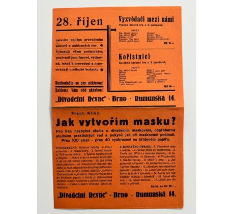 Typografický dobový leták / 1936