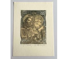 Pavel Hlavatý / Barevný lept / Ex libris J+P Pichovi