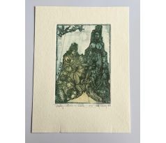 Pavel Hlavatý / Barevný lept / Ex libris L. Kříž