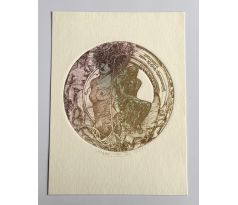 Pavel Hlavatý / Barevný lept / Ex libris PhDr. Klára Samuelisová 1