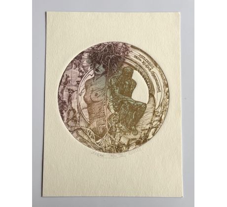 Pavel Hlavatý / Barevný lept / Ex libris PhDr. Klára Samuelisová 1