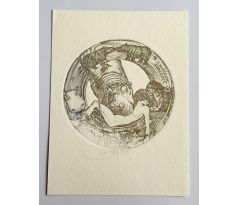 Pavel Hlavatý / Barevný lept / Ex libris J. Kučírek