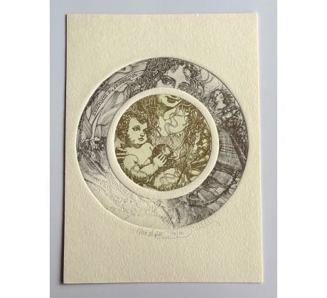 Pavel Hlavatý / Barevný lept / Ex libris R. Kaiserová