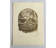 Pavel Hlavatý / Barevný lept / Ex libris V. Žitník