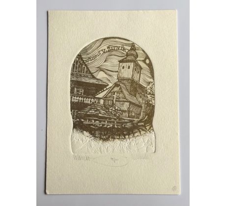 Pavel Hlavatý / Barevný lept / Ex libris V. Žitník