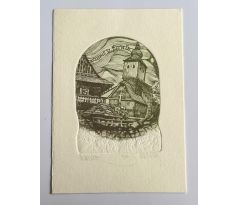 Pavel Hlavatý / Barevný lept / Ex libris V. Žitník 1