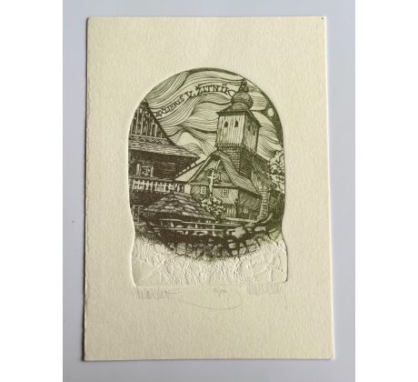 Pavel Hlavatý / Barevný lept / Ex libris V. Žitník 1