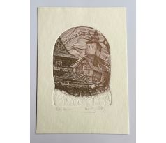 Pavel Hlavatý / Barevný lept / Ex libris V. Žitník 2