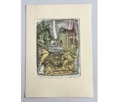 Pavel Hlavatý / Barevný lept / Ex libris Jana Buchtová