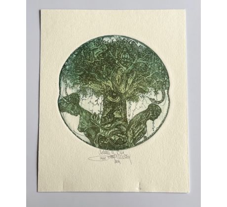 Pavel Hlavatý / Barevný lept / Adam a Eva