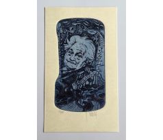 Pavel Hlavatý / Barevný lept / Ex libris J. Zelík