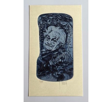 Pavel Hlavatý / Barevný lept / Ex libris J. Zelík