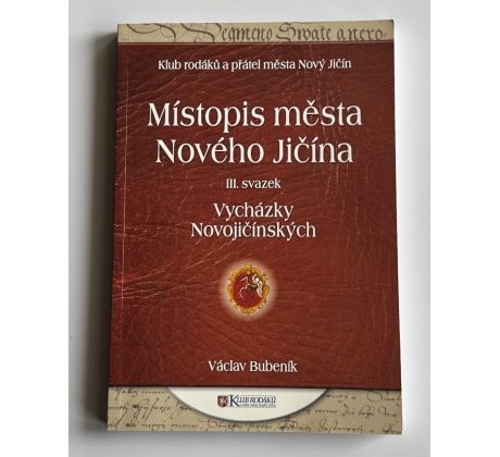 Václav Bubeník. Místopis města Nového Jičína