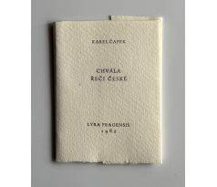 Karel Čapek. Chvála řeči české / Jindra Schmidt