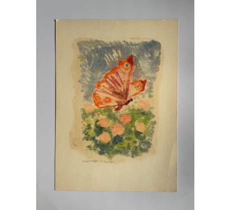 Jaroslav Kruis. Motýl / kombinovaná technika